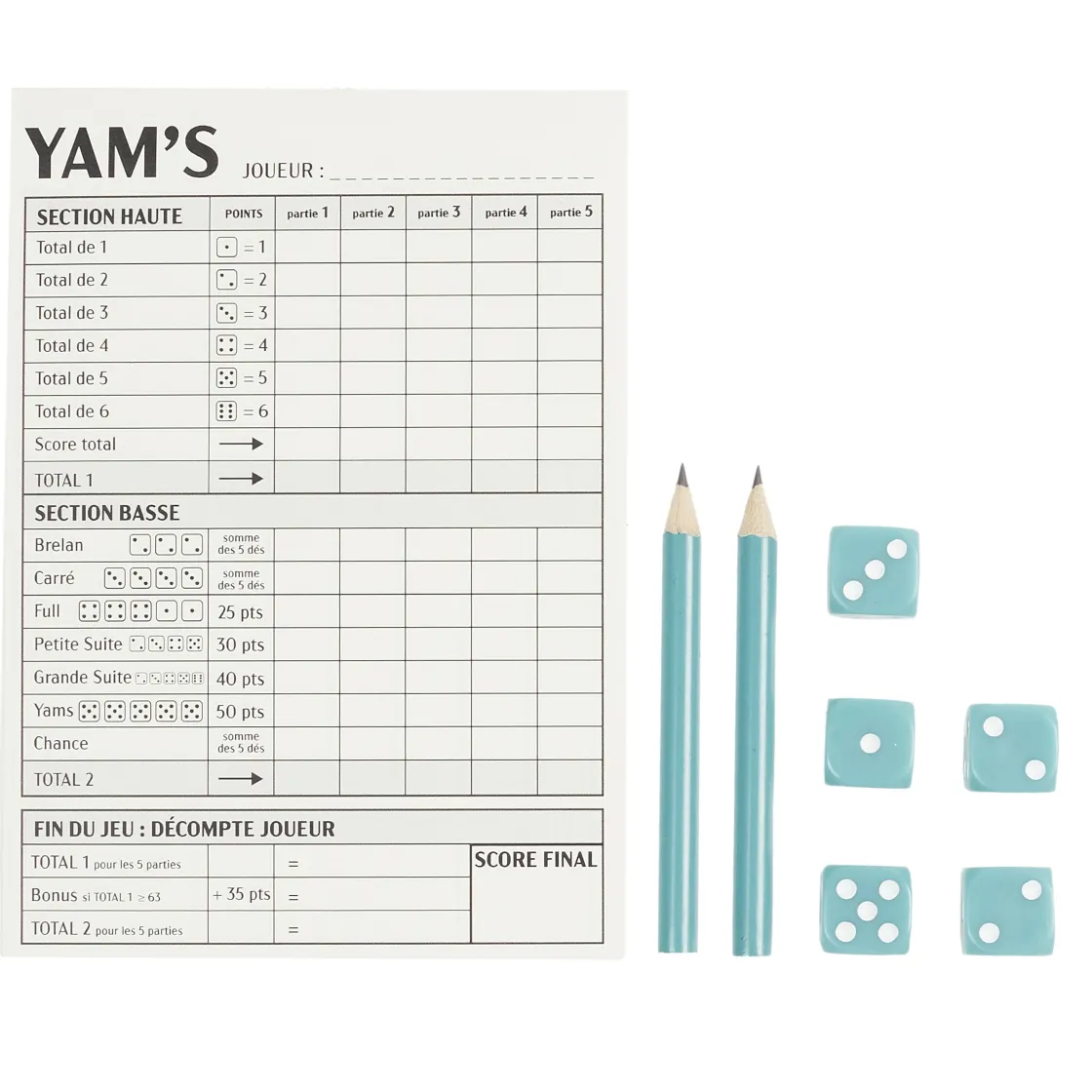 La Chaise Longue Jeux-JEU DE YAMS ARTY