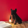 La Chaise Longue Déco-LAMPE BOULEDOGUE BLACK VELVET