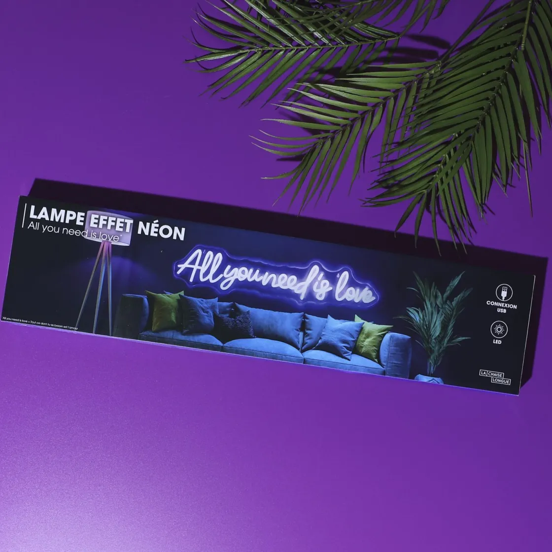 La Chaise Longue Déco Lumineuse|Déco-LAMPE EFFET NEON ALL YOU NEED IS LOVE