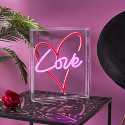 La Chaise Longue Déco Lumineuse|Déco-LAMPE EFFET NEON CŒUR LOVE