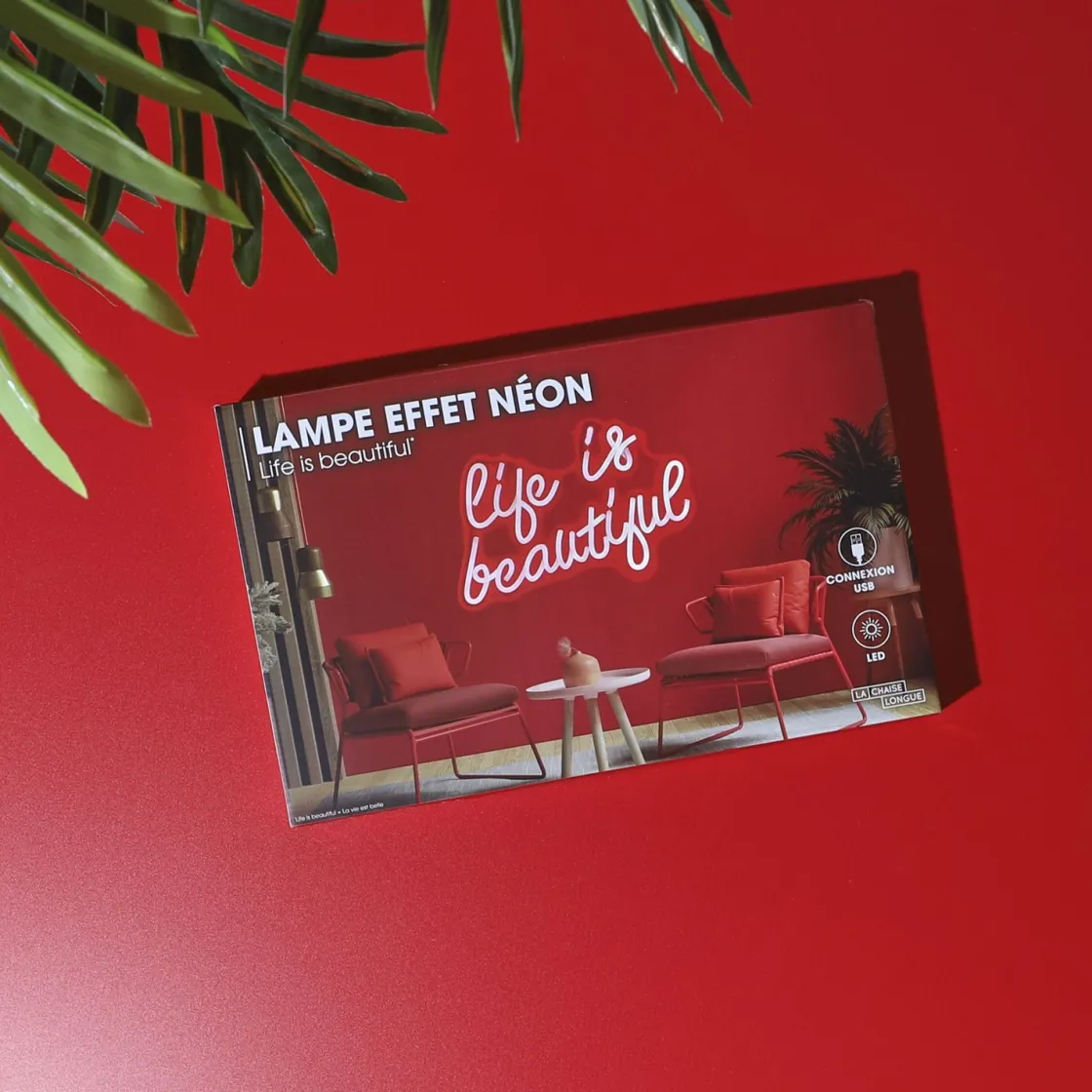 La Chaise Longue Déco Lumineuse|Déco-LAMPE EFFET NEON LIFE IS BEAUTIFUL