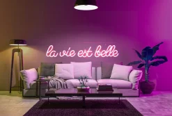 La Chaise Longue Déco Lumineuse|Déco-LAMPE EFFET NÉON LA VIE EST BELLE