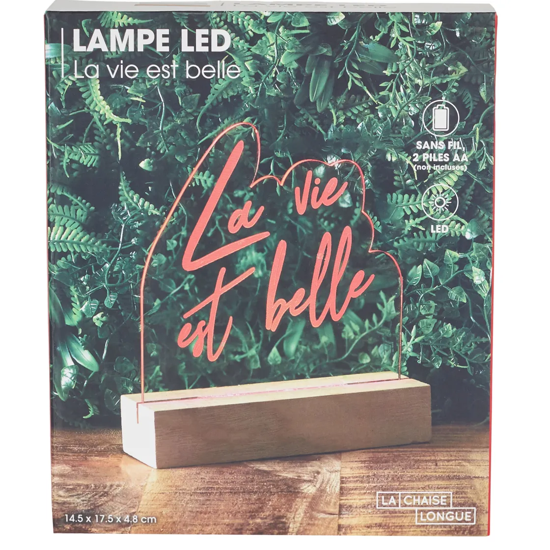 La Chaise Longue Déco Lumineuse|Déco-LAMPE NEON LA VIE EST BELLE