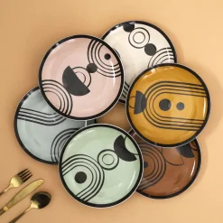 La Chaise Longue Art De La Table-LOT DE 6 ASSIETTES BOHEME