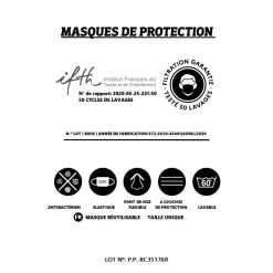 La Chaise Longue Accessoires-MASQUE EN TISSU HIRONDELLE