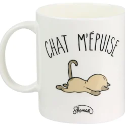 La Chaise Longue Thé & Café-MUG CHAT M EPUISE