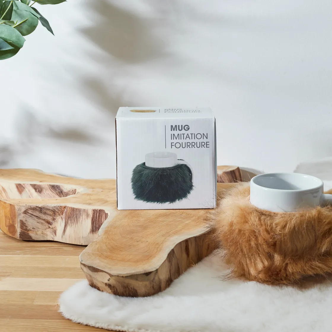 La Chaise Longue Thé & Café-MUG FOURRURE AMOVIBLE CHATAIN