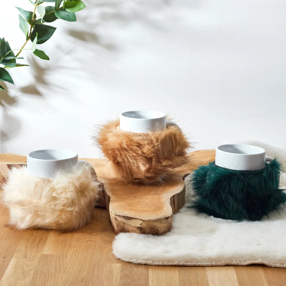 La Chaise Longue Thé & Café-MUG FOURRURE AMOVIBLE CHATAIN