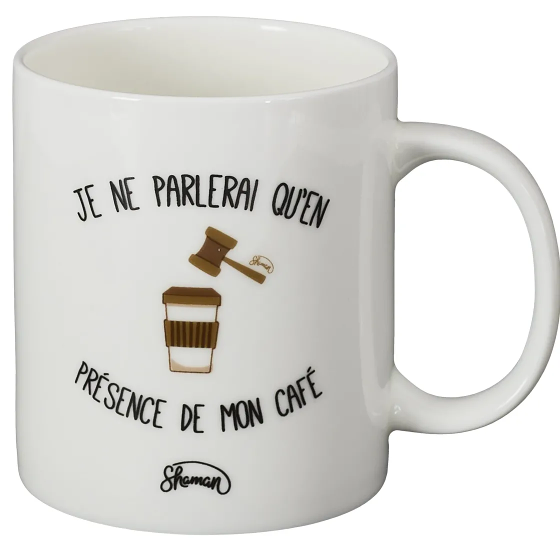 La Chaise Longue Thé & Café-MUG JE NE PARLERAI QU'EN PRESENCE DE MON CAFE
