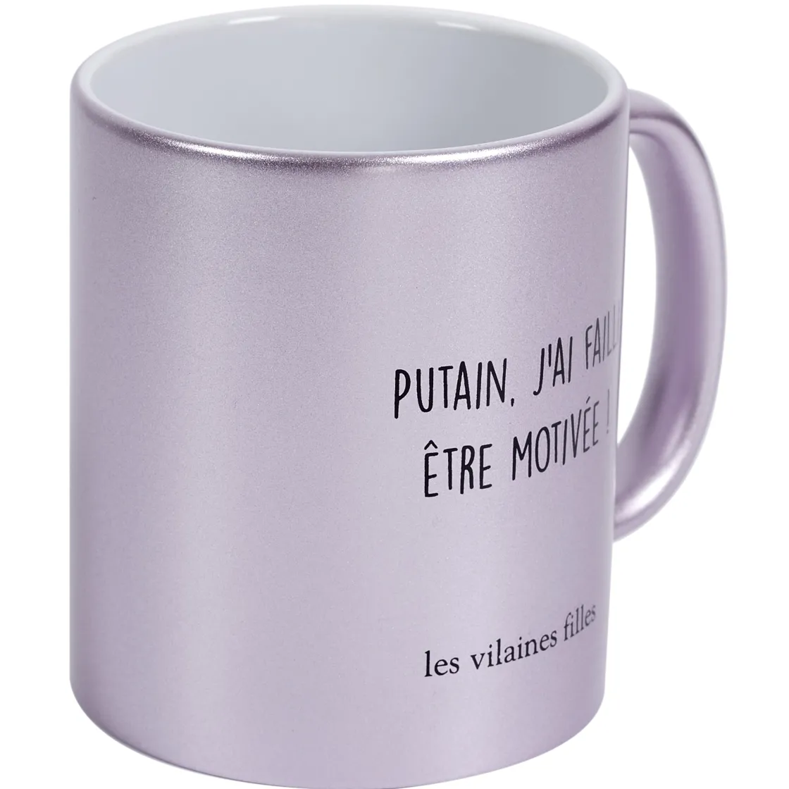 La Chaise Longue Thé & Café-MUG PAILLETTES PUTAIN J'AI FAILLI ETRE MOTIVEE