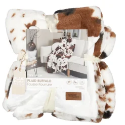 La Chaise Longue Cocoon-PLAID BUFFALO FAUSSE FOURRURE