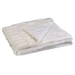 La Chaise Longue Cocoon-PLAID HARNAIS IMITATION FOURRURE HYGGE