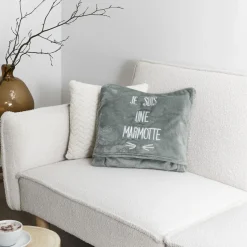 La Chaise Longue Cocoon-PLAID KANGOUROU JE SUIS UNE MARMOTTE