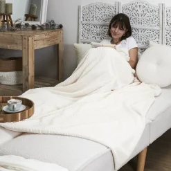 La Chaise Longue Cocoon-PLAID VELVERY XXXL COSY STRIP