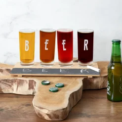 La Chaise Longue Pique-nique & Barbecue|Boissons & Cocktails-PLANCHE DE 4 VERRES A BIERE