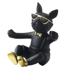 La Chaise Longue Déco-PORTE-BOUTEILLE BOULEDOGUE NOIR