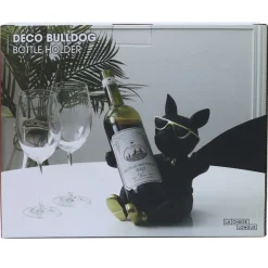 La Chaise Longue Déco-PORTE-BOUTEILLE BOULEDOGUE NOIR