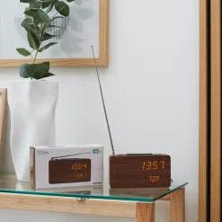 La Chaise Longue Horloge & Réveil-RADIO REVEIL BOIS