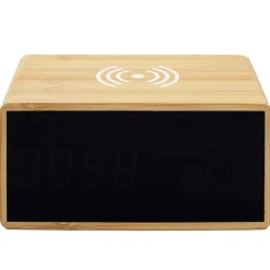 La Chaise Longue Horloge & Réveil-REVEIL CHARGEUR BOIS