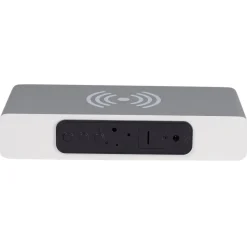 La Chaise Longue Horloge & Réveil-REVEIL CHARGEUR BOIS GRIS