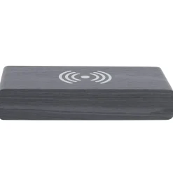 La Chaise Longue Horloge & Réveil-REVEIL CHARGEUR BOIS NOIR