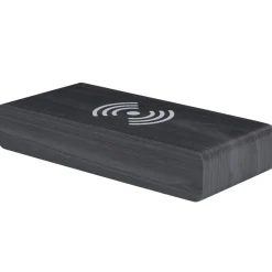 La Chaise Longue Horloge & Réveil-REVEIL CHARGEUR BOIS NOIR