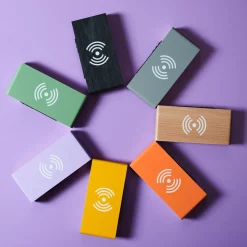 La Chaise Longue Horloge & Réveil-REVEIL CHARGEUR BOIS NOIR