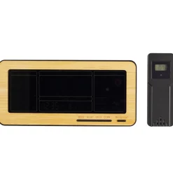 La Chaise Longue Horloge & Réveil-REVEIL STATION METEO WOODY