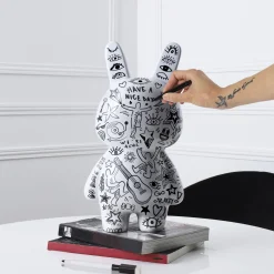 La Chaise Longue Déco-SCULPTURE CRAZY BUNNY PERSONNALISABLE