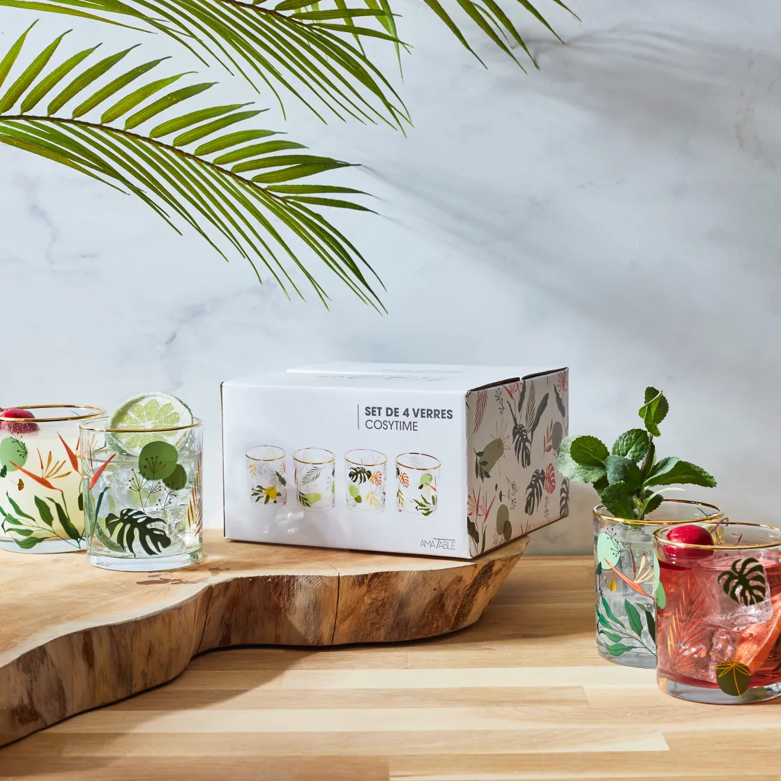 La Chaise Longue Boissons & Cocktails-SET DE 4 VERRES COSYTIME