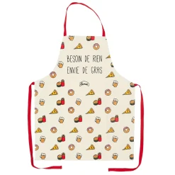 La Chaise Longue Pique-nique & Barbecue|Accessoires-SET TABLIER ET GANT DE CUISINE BESOIN DE RIEN ENVIE DE GRAS
