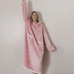 La Chaise Longue Cocoon-SWEAT PLAID BOMBASSE ROSE