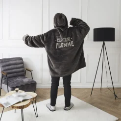 La Chaise Longue Cocoon-SWEAT PLAID CAPITAINE FLEMME