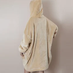 La Chaise Longue Cocoon-SWEAT PLAID CHAUFFANT CAMEL