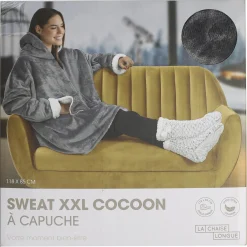 La Chaise Longue Cocoon-SWEAT XXL COCOON A CAPUCHE