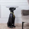 La Chaise Longue Mobilier-TABLE BASSE DECO CHIEN ASSIS 66CM
