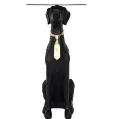 La Chaise Longue Mobilier-TABLE BASSE DECO CHIEN ASSIS 66CM