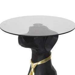 La Chaise Longue Mobilier-TABLE BASSE DECO CHIEN ASSIS 66CM