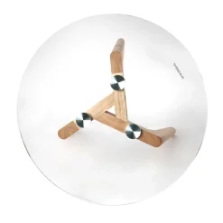 La Chaise Longue Mobilier-TABLE GIGOGNE EN VERRE TREMPE PLATEAU ROND X2