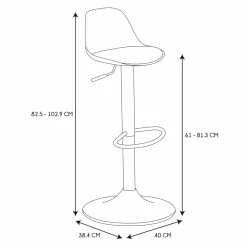 La Chaise Longue Mobilier-TABOURET DE BAR ISAK NOIR - Lot de 2