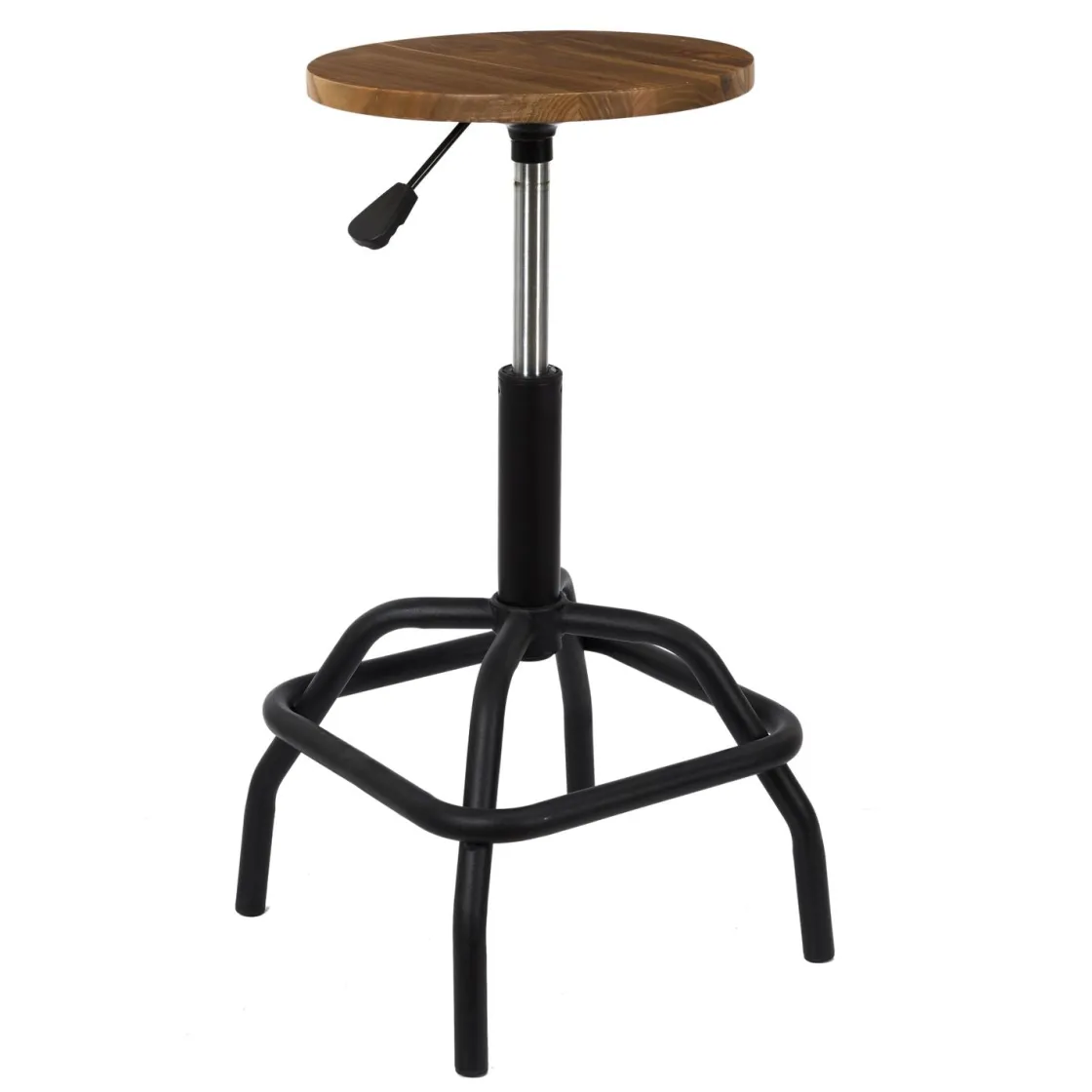 La Chaise Longue Mobilier-TABOURET DE BAR REGLABLE BOIS BRUT ACE