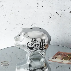 La Chaise Longue Déco-TIRELIRE COCHON JOUR J ARGENT