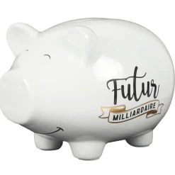 La Chaise Longue Déco-TIRELIRE COCHON XXL BLANCHE