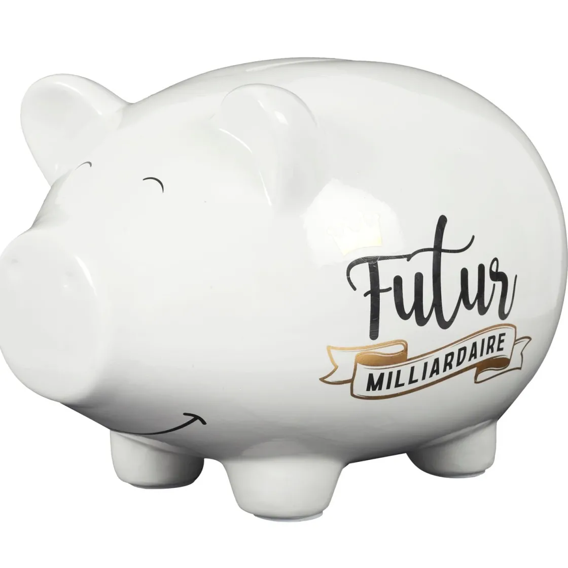 La Chaise Longue Déco-TIRELIRE COCHON XXL BLANCHE