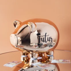 La Chaise Longue Déco-TIRELIRE COCHON XXL DOREE