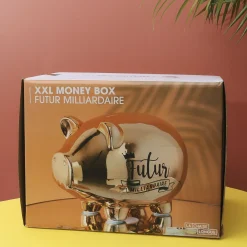 La Chaise Longue Déco-TIRELIRE COCHON XXL DOREE