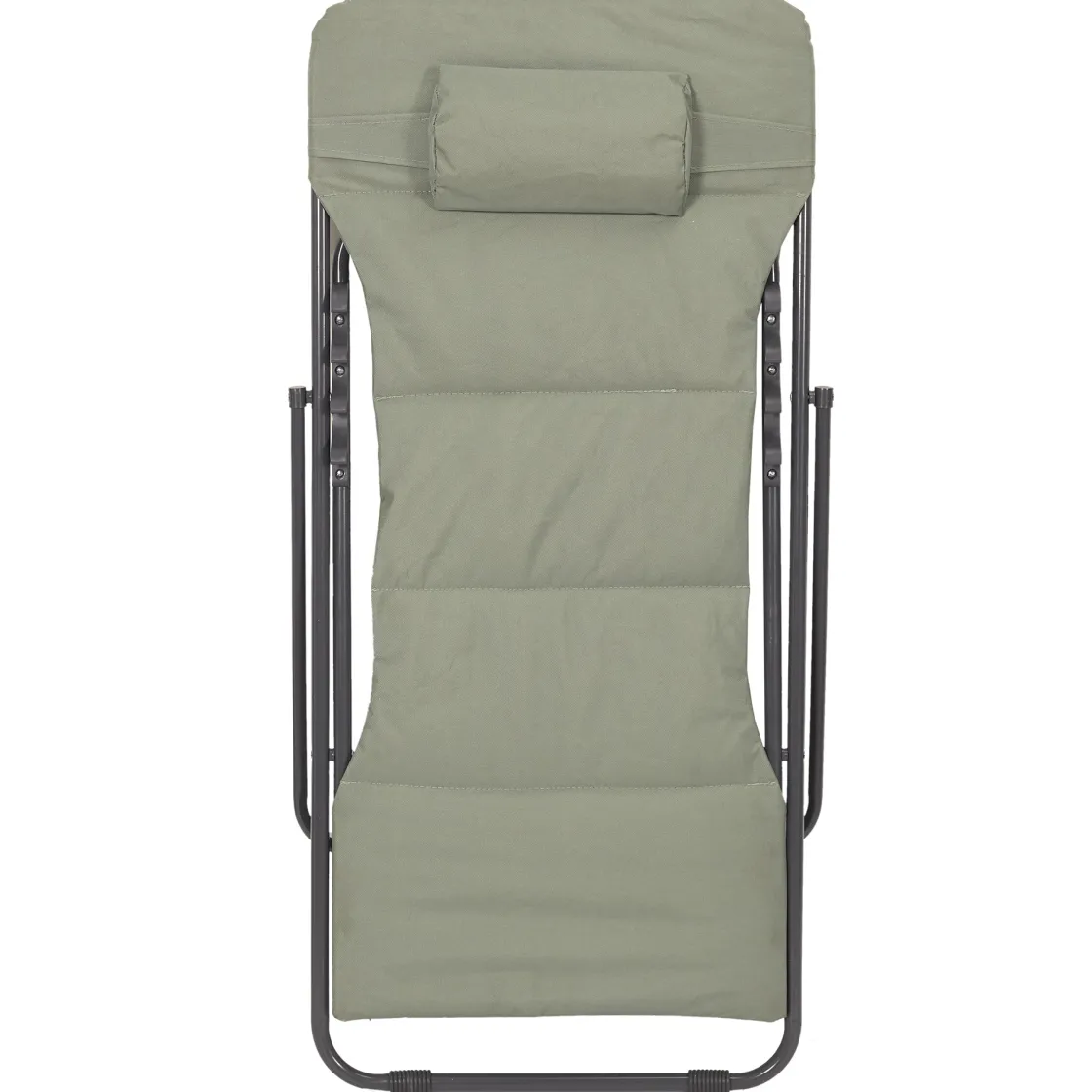 La Chaise Longue Mobilier-TRANSAT PLIANT CORFOU VERT KAKI