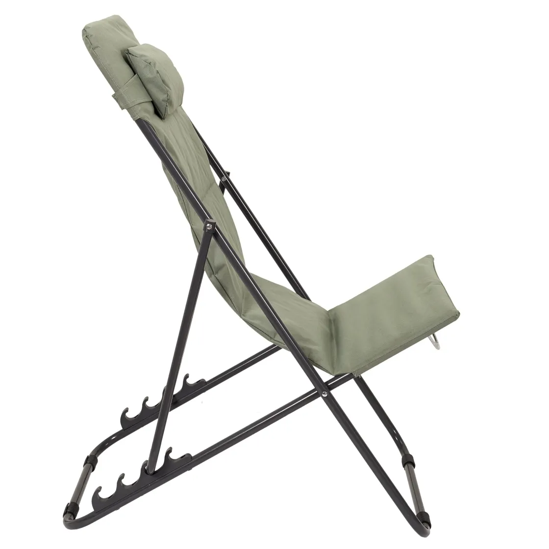 La Chaise Longue Mobilier-TRANSAT PLIANT CORFOU VERT KAKI