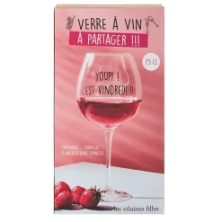 La Chaise Longue Vin & Champagne-VERRE A VIN 75 CL YOUPI C EST VINDREDI