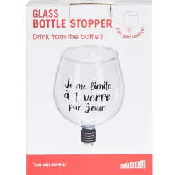 La Chaise Longue Vin & Champagne-VERRE EMBOUT DE BOUTEILLE